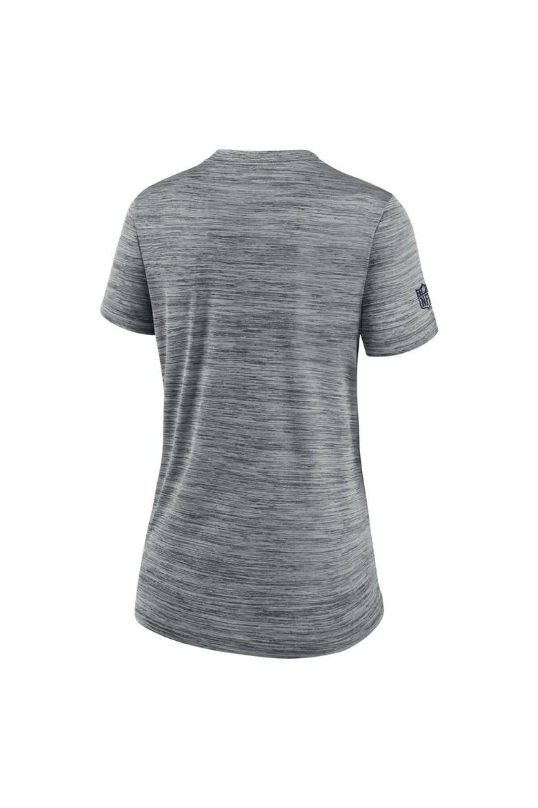 Women's Nike Gray Dallas Cowboys Sideline Velocity Performance T-Shirt, Alternate, color, Gray