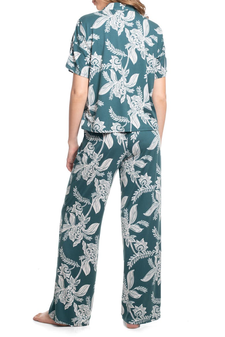 Joanna Print Pajamas, Alternate, color, TEAL