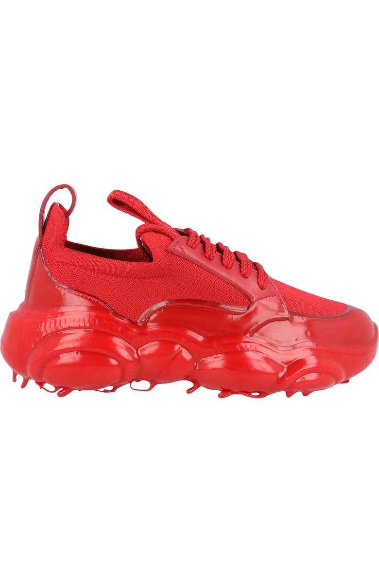 Moschino Teddy Sole Sneaker, Alternate, color, Red