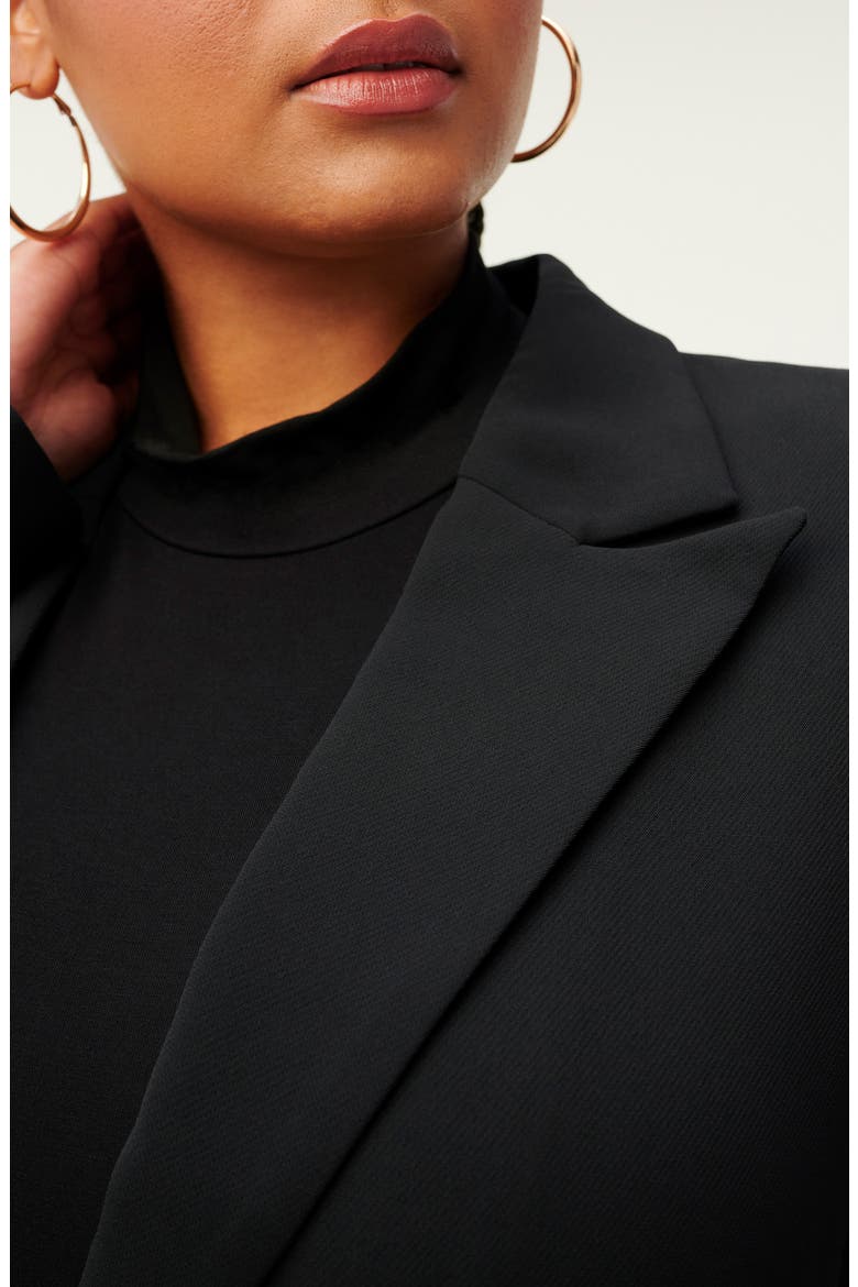 Tie Waist Trench Blazer, Alternate, color, BLACK