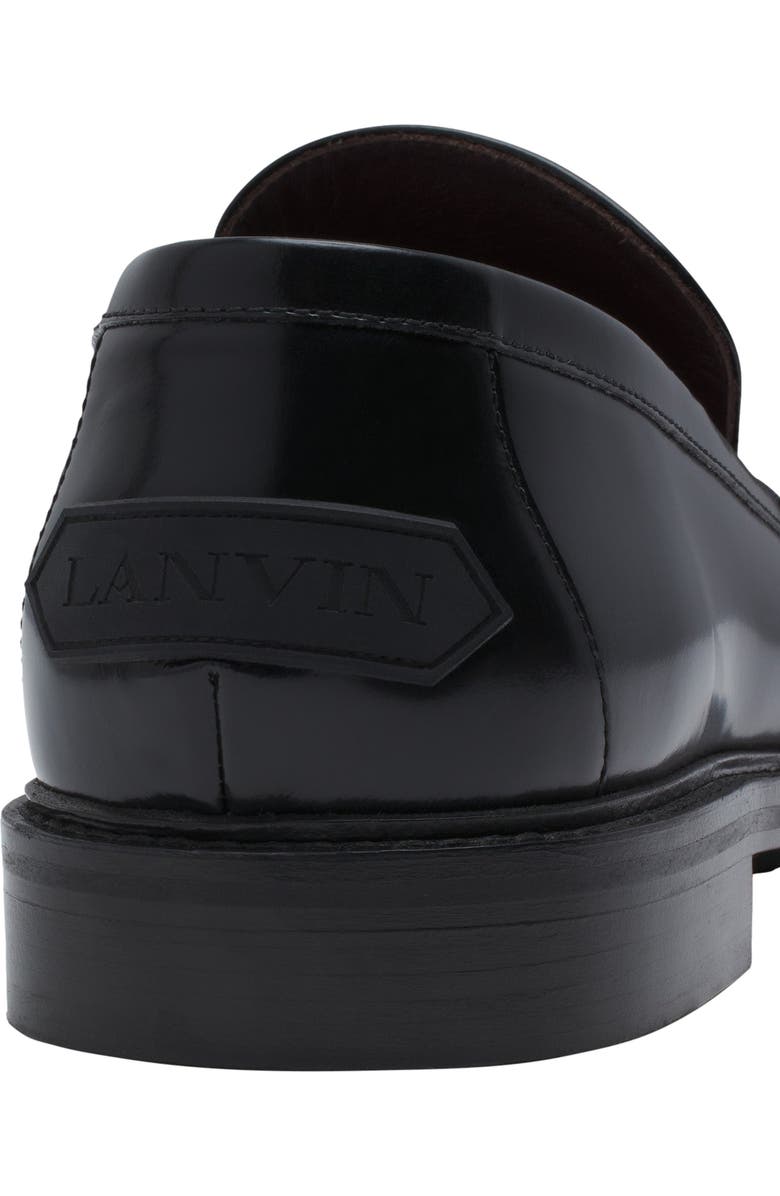 Lanvin SPINTO LOAFERS IN GLOSSY LEATHER, Alternate, color,