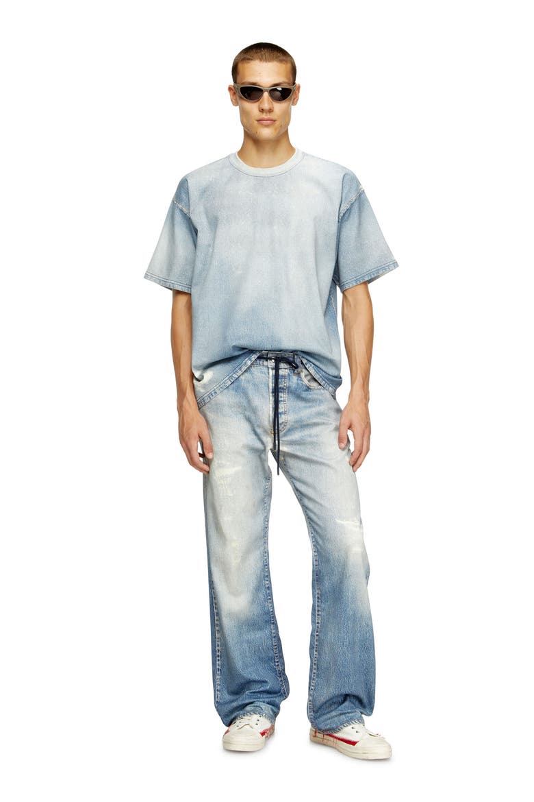 D-Box Oversize Jogg Denim T-Shirt, Alternate, color, DENIM