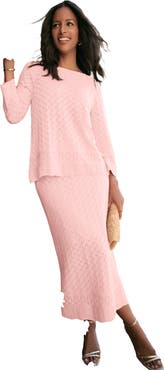 Roaman's Pointelle Skirt