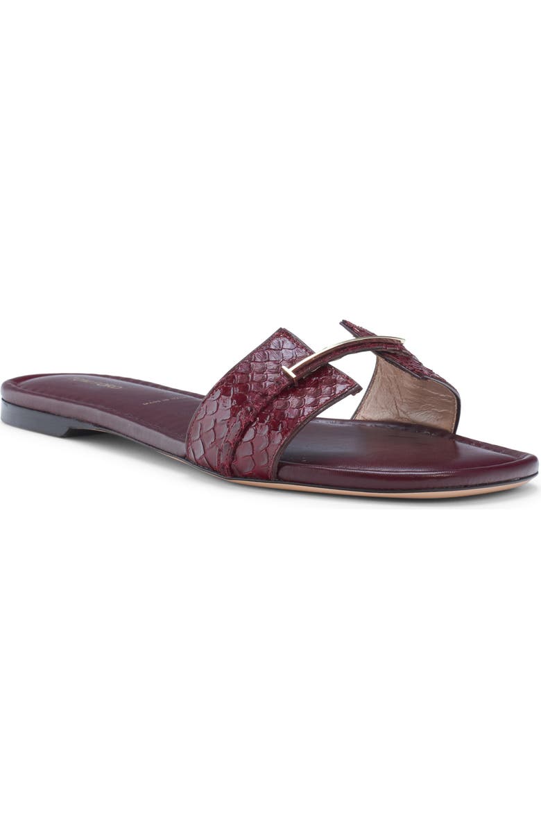 TOM FORD Python Embossed Slide Sandal, Main, color, Ruby Red