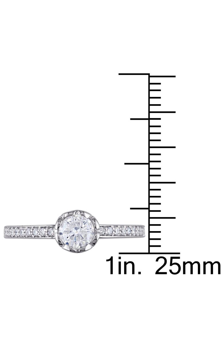 5/8 CTW Diamond Floral Halo Engagement Ring 14k, Alternate, color, 14k White Gold
