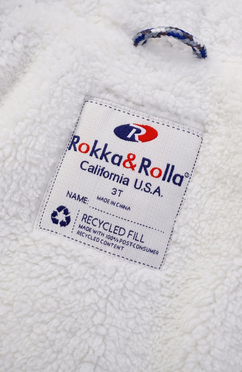 Rokka&Rolla Fleece Lined  Puffer Coat with Removable Trim, Alternate, color, Khaki