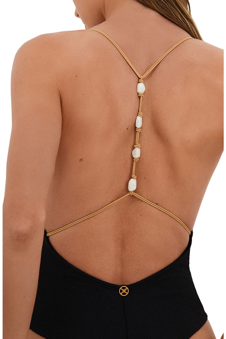 Firenze Ney Racerback One-Piece Swimsuit, Alternate, color, BLACK