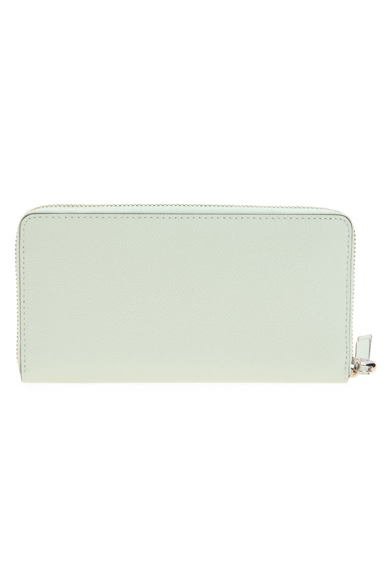 Romy Leather Zip Around Continental Wallet, Alternate, color, LIGHT GREEN