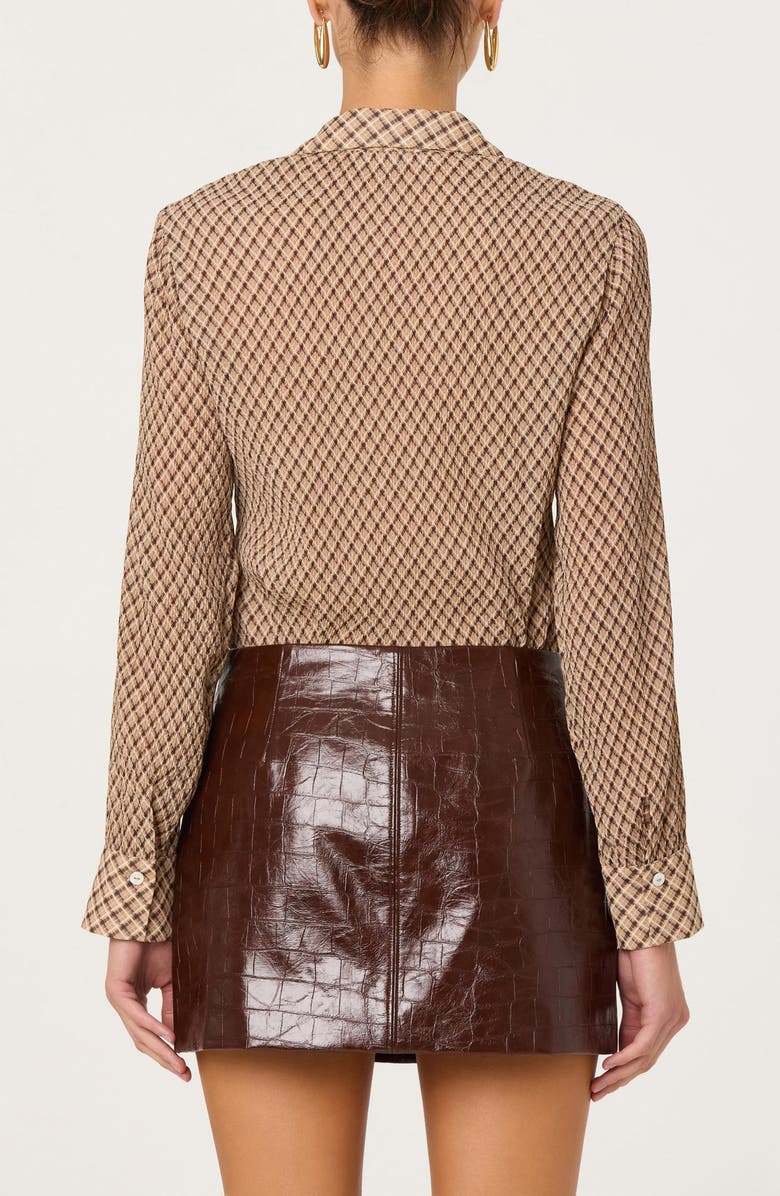 ASTR the Label Laurel Button-Up Shirt, Alternate, color, Brown Plaid