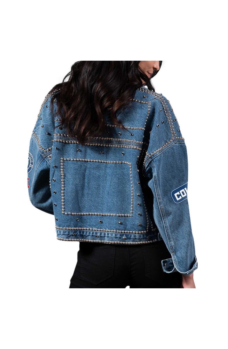 G-III 4HER BY CARL BANKS Women's G-III 4Her by Carl Banks Indianapolis Colts First Finish Medium Denim Full-Button Jacket, Alternate, color, 