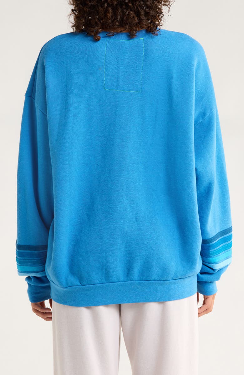 Aviator Nation Rugby Stitch Sweatshirt, Alternate, color, Cobalt/ Blue