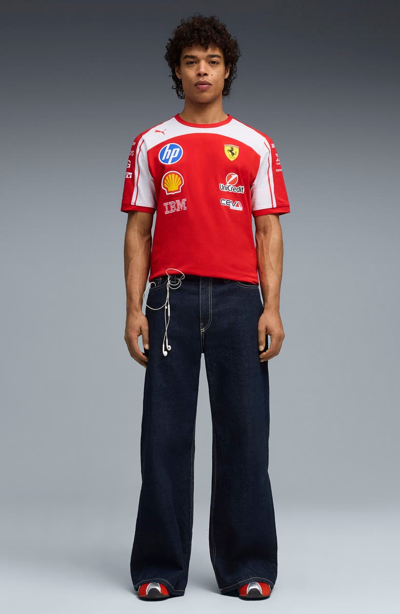 PUMA Scuderia Ferrari Replica T-Shirt, Alternate, color, Puma Red