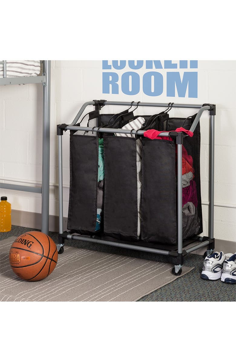 HONEY-CAN-DO Elite Triple Laundry Sorter, Alternate, color, 