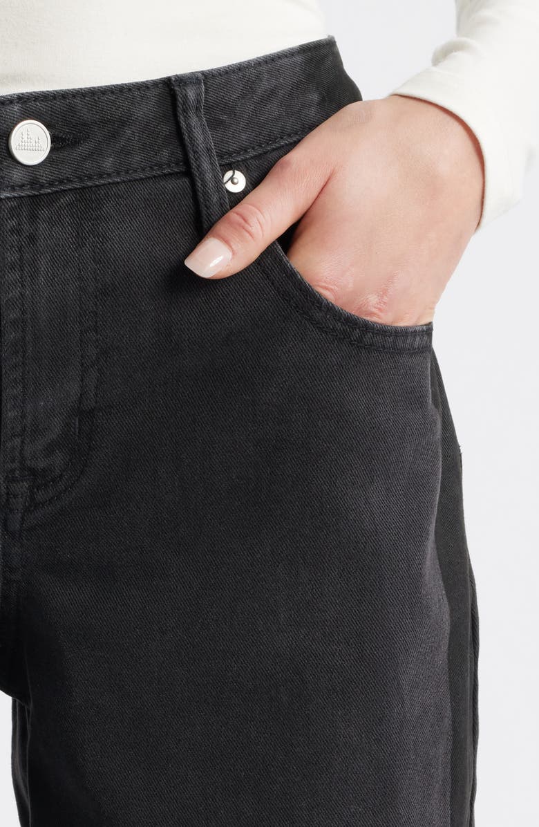 CITY BLUES High Waist Ankle Barrel Jeans, Alternate, color, Black