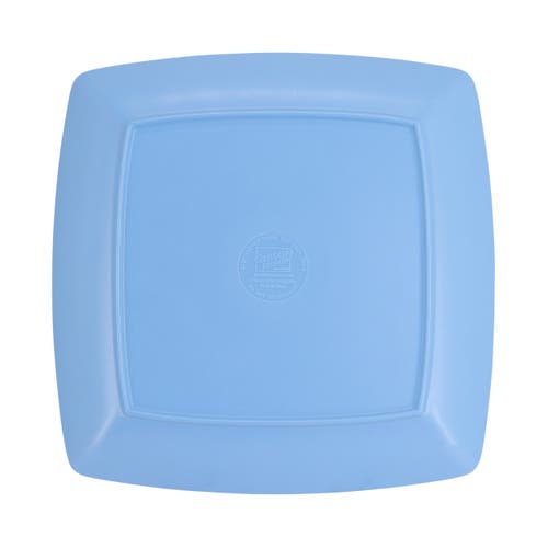 Gibson Home Grayson 4 Piece 8.5 Inch Square Melamine Dessert Plate Set In Blue