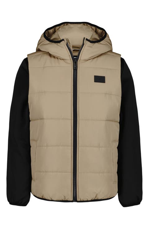 Kids' 2Fer Water Resistant Hoodie Vest (Big Kid)