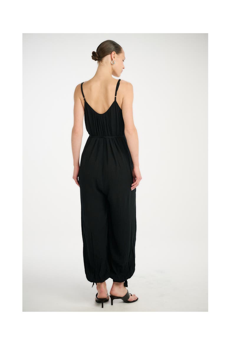 Resort Balloon Pant Jumpsuit Cover-Up, Alternate, color, Black