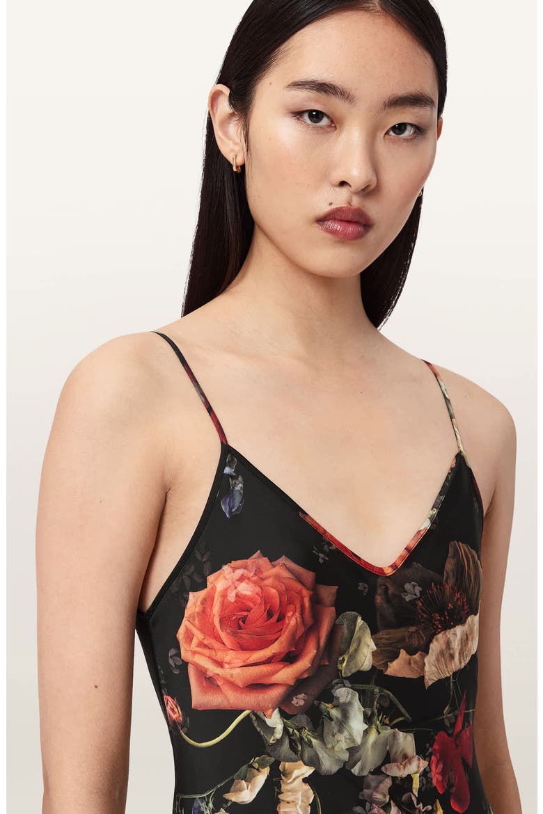 Bryony Satin Slipdress, Alternate, color, HAZE BLACK