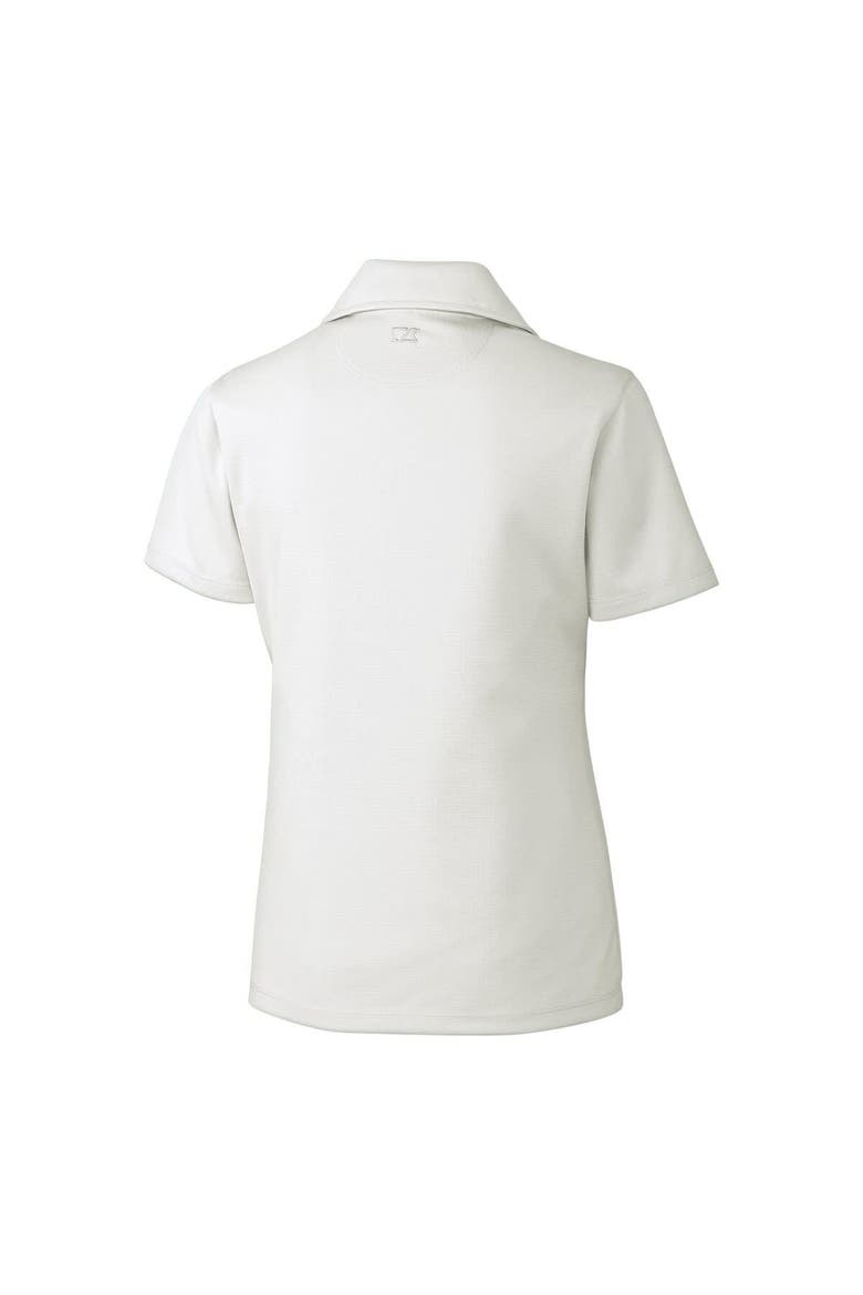 Women's Cutter & Buck White Michigan Wolverines CB DryTec Genre Textured Solid Polo, Alternate, color, White