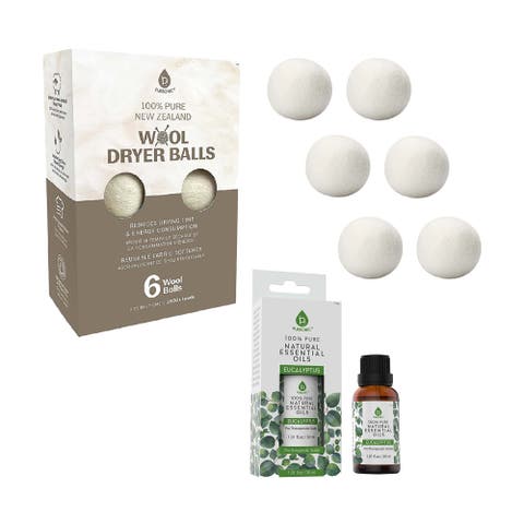 Laundry Care Bundle Wool Dryer Balls & Essential Oil Set