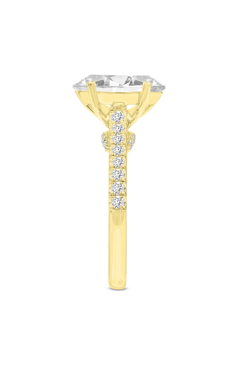LuvMyJewelry Tasia 14K Gold Oval Lab Grown Diamond Engagement Ring - 3.4 Ct, Alternate, color, 14K Yellow Gold