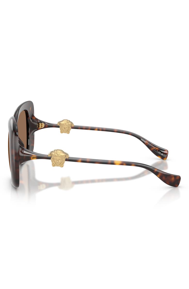 Versace 57mm Square Sunglasses, Alternate, color, Havana / Dark Brown
