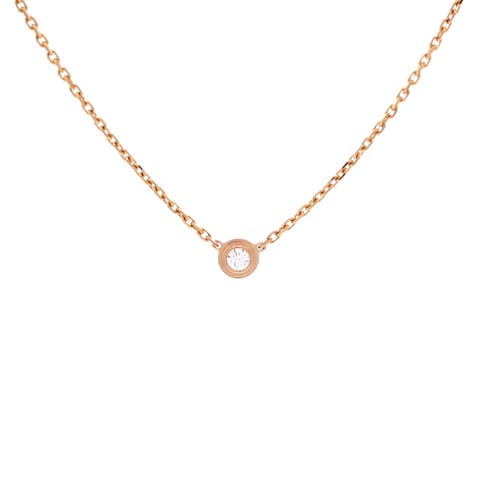 Cartier D'Amour Pendant Necklace 18K Rose Gold with Diamond XS