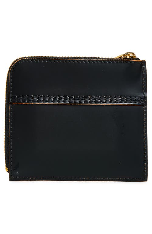 Comme Des Garçons Wallets Triple Stitch Zip Pouch In Black