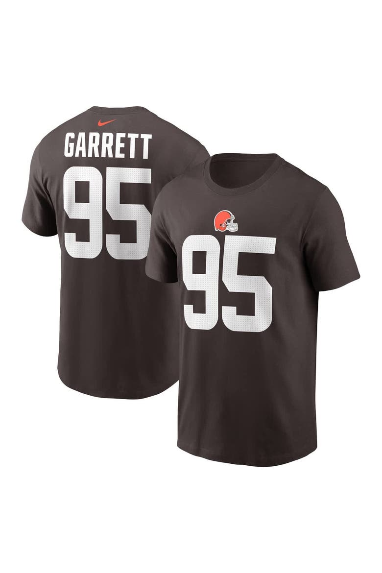 Men's Nike Myles Garrett Brown Cleveland Browns Player Name & Number T-Shirt, Alternate, color, Brown