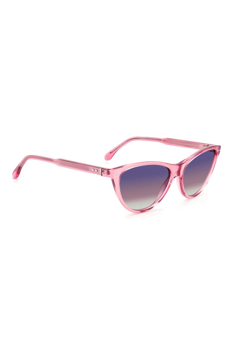 58mm Gradient Cat Eye Sunglasses, Alternate, color, PINK / RED GRADIENT