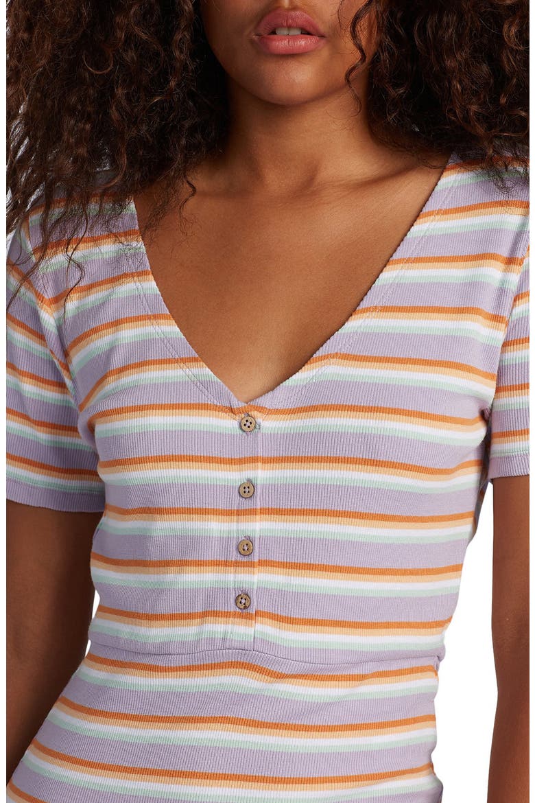 Bring It On Stripe Rib Dress, Alternate, color, ORCHID PETAL RETRO PARADISE