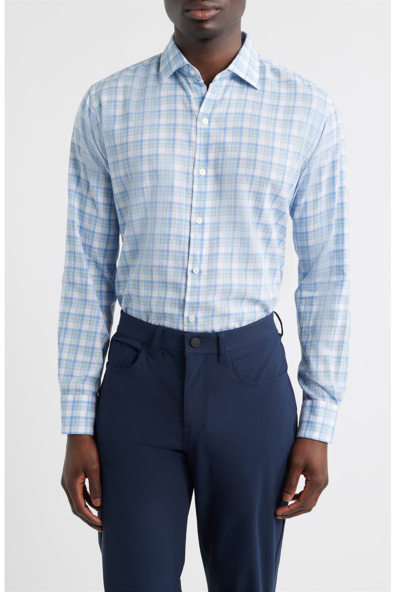 Waterrock Plaid Cotton & Lyocell Button-Up Shirt, Main, color, STREAM BLUE