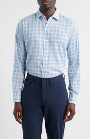 Peter Millar Waterrock Plaid Cotton & Lyocell Button-Up Shirt