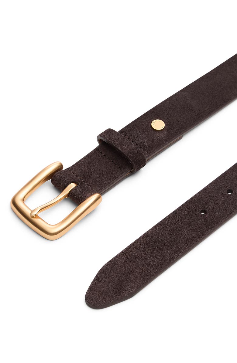 rag & bone Cassie Suede Belt, Alternate, color, Dark Chocolate Suede