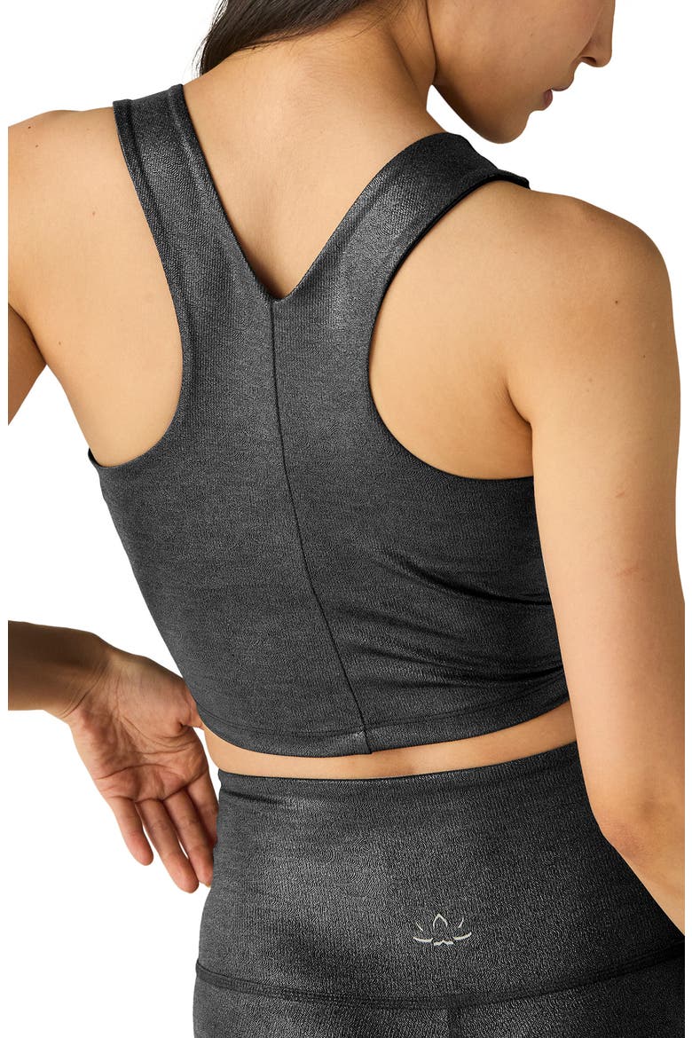 Glow On Rib Crop Tank, Alternate, color, BLACK FOIL