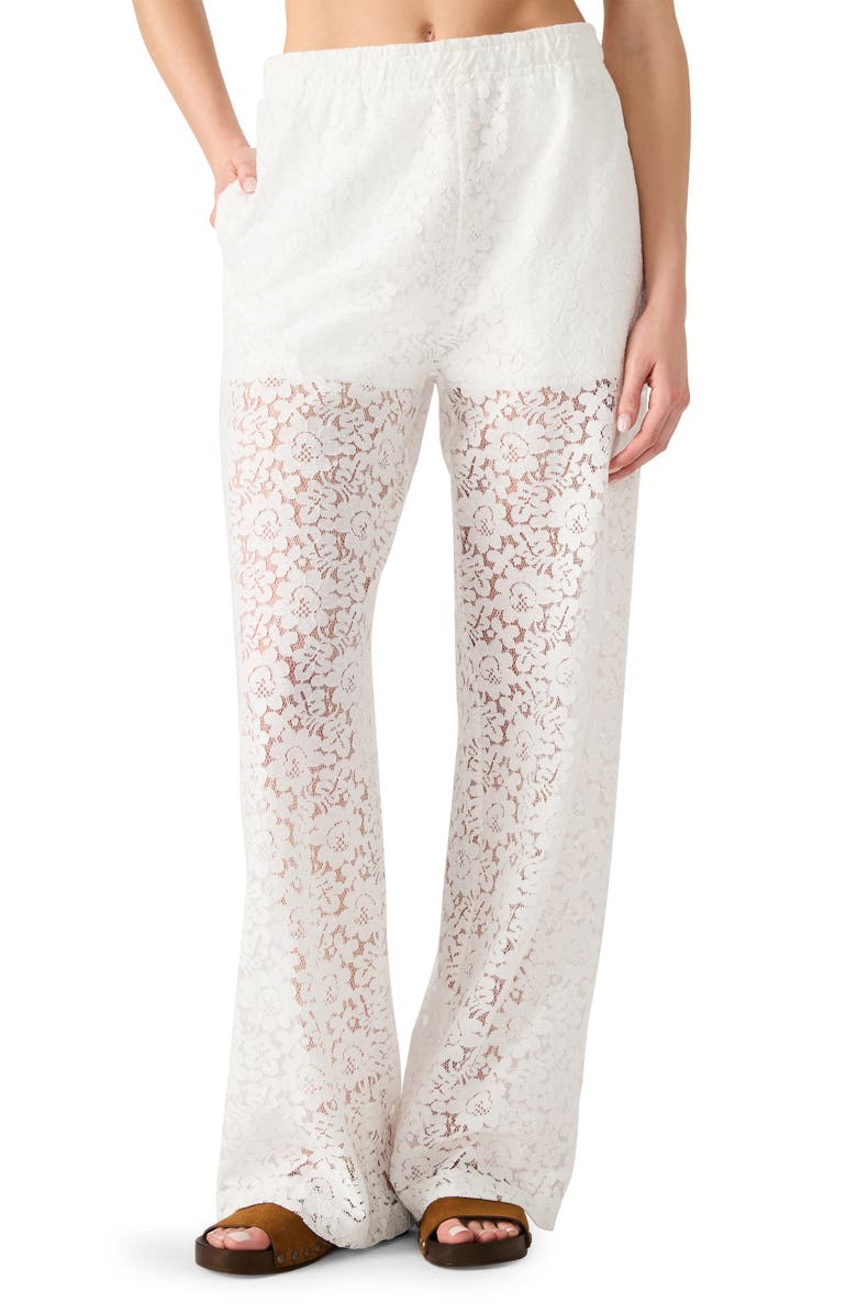 Steve Madden Venetia Lace Wide Leg Pants, Main, color, Antique
