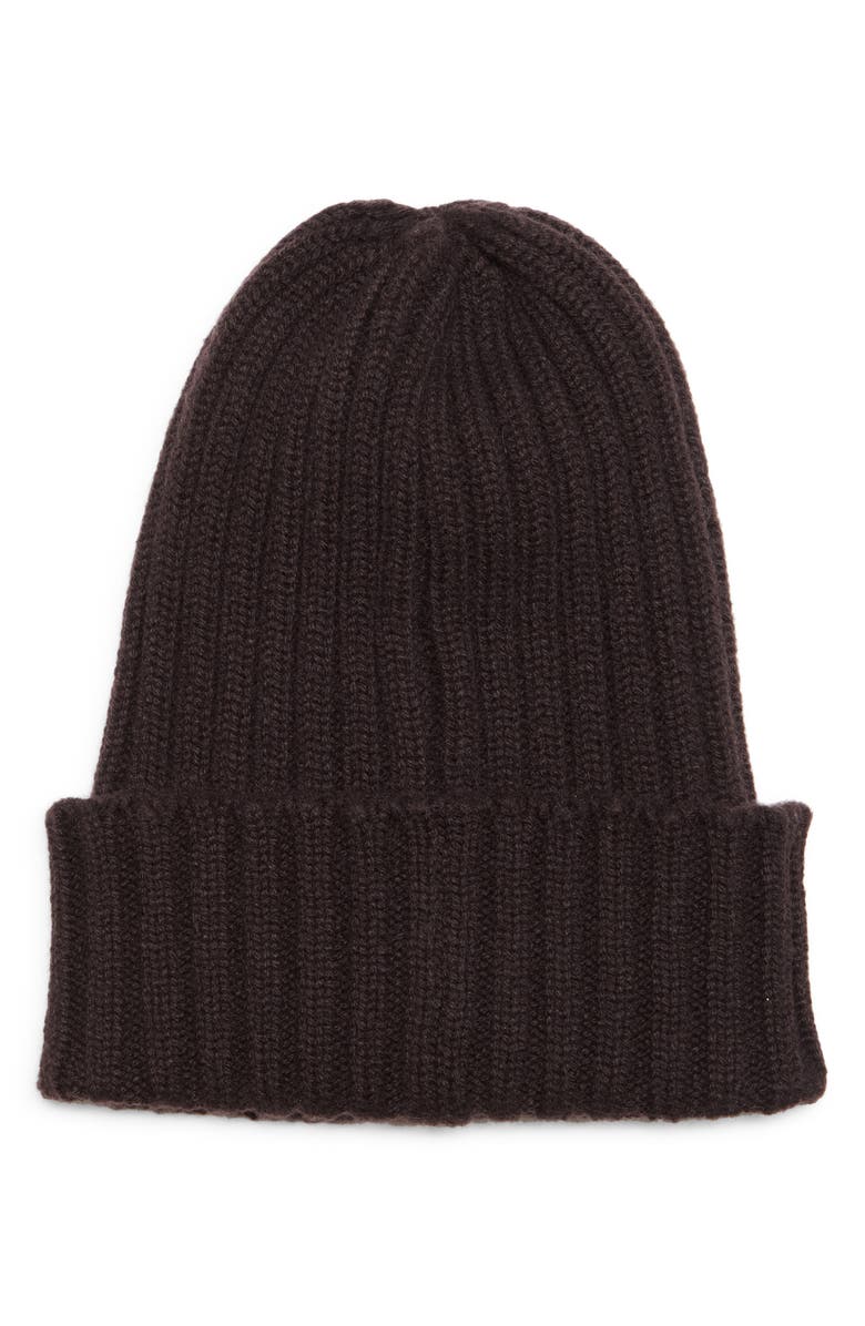 Thom Sweeney Rib Cashmere Beanie, Main, color, 