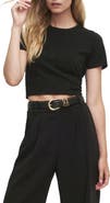 Favorite Daughter The Laura Stretch Cotton Crop T-Shirt