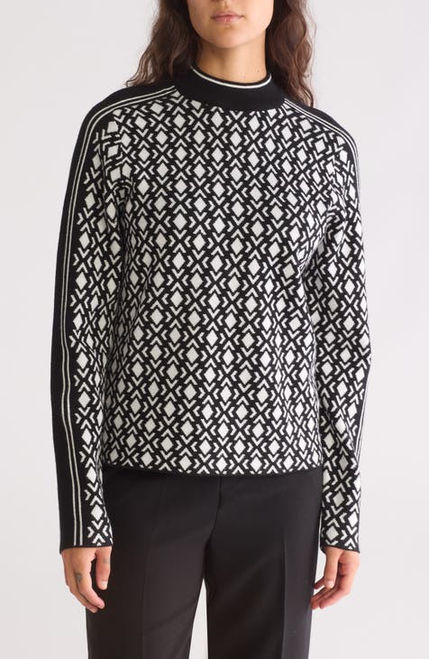 Eve Windowpane Jacquard Sweater