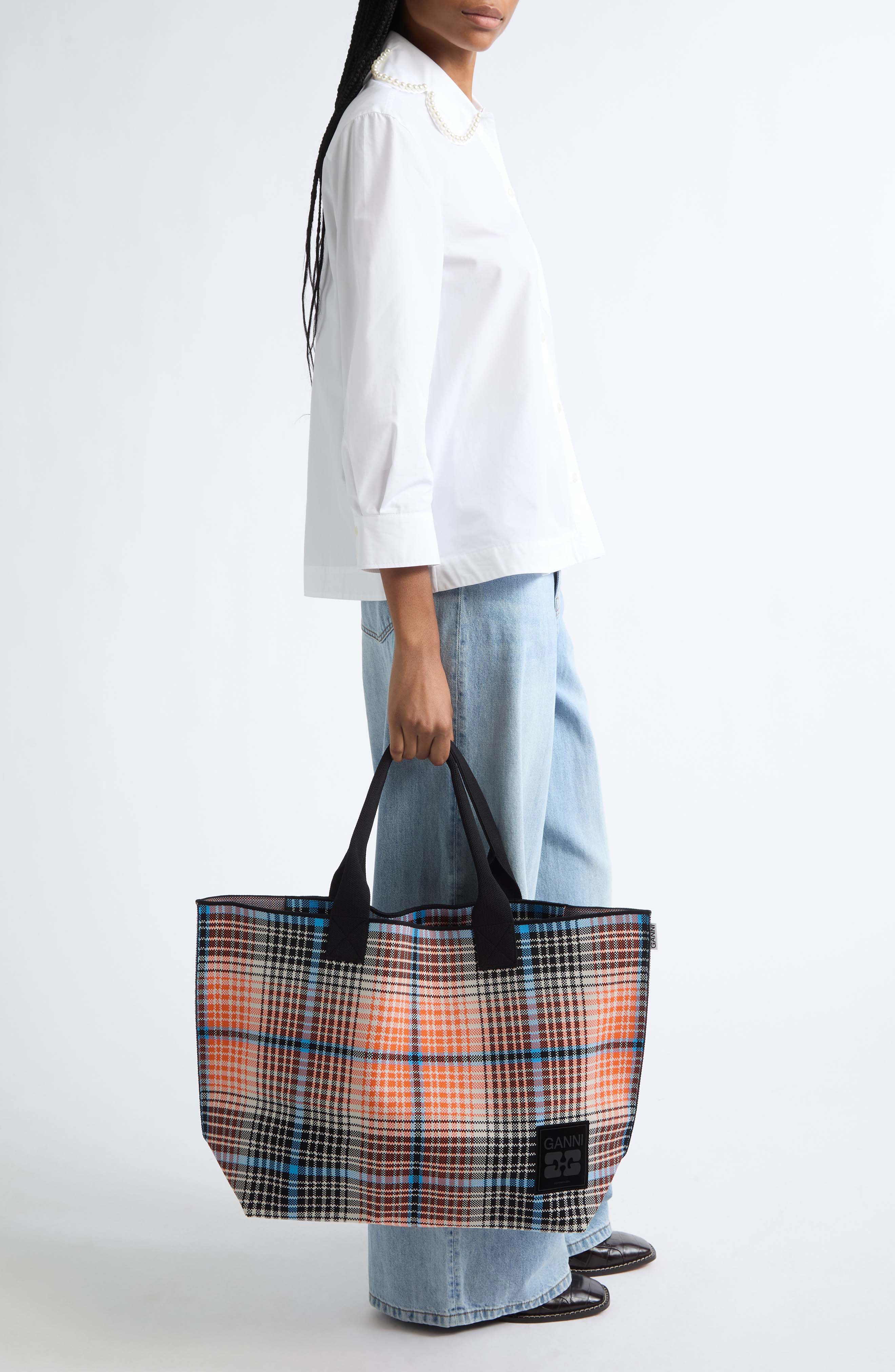 Medium Knit Easy Shopper, Alternate, color, MANDARIN ORANGE