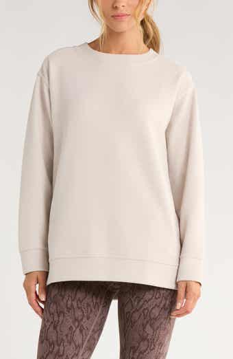 Zella Kick Back Ottoman Knit Sweatshirt