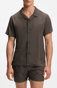 BOSS Beach Print Camp Shirt