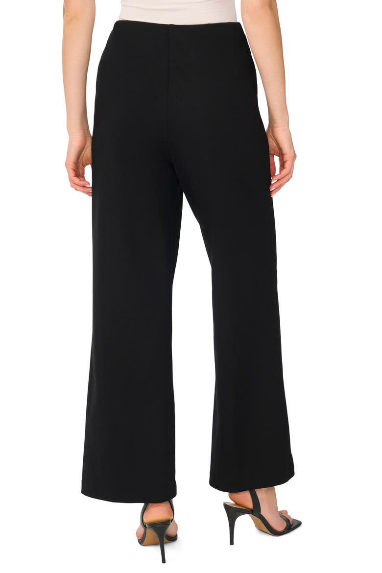 Seam Front Ponte Wide Leg Pants, Alternate, color, RICH BLACK