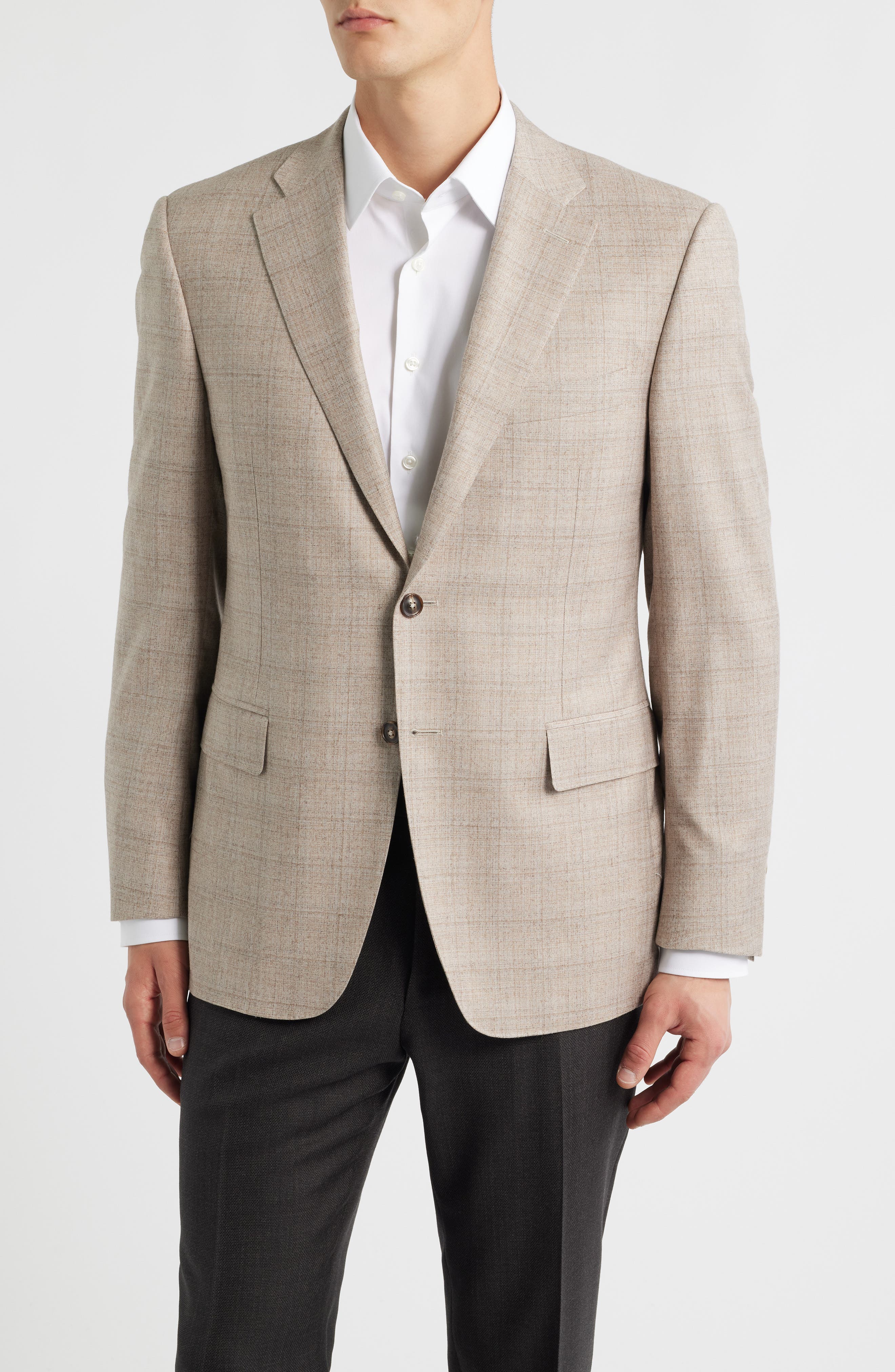 Siena Regular Fit Windowpane Plaid Super 150s Wool Sport Coat