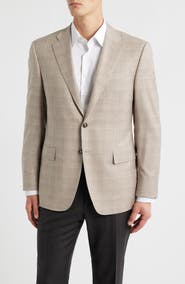 Canali Siena Regular Fit Windowpane Plaid Super 150s Wool Sport Coat