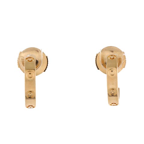 Love Hoop Earrings 18K Yellow Gold Small