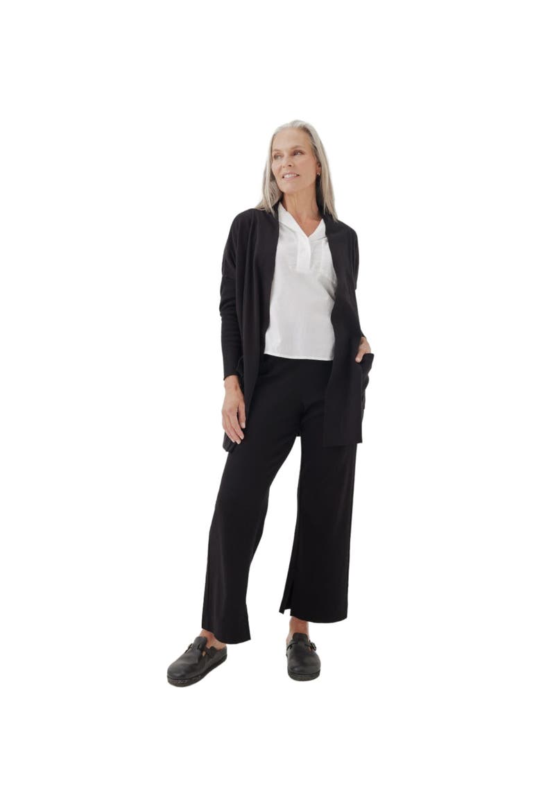 Organic Cotton Airplane Cardigan, Main, color, Black