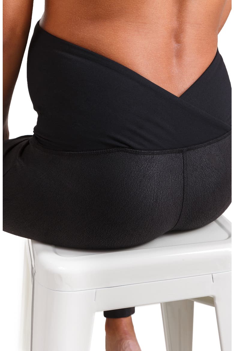 Ingrid & Isabel® Faux Leather Maternity Leggings, Alternate, color, JET BLACK