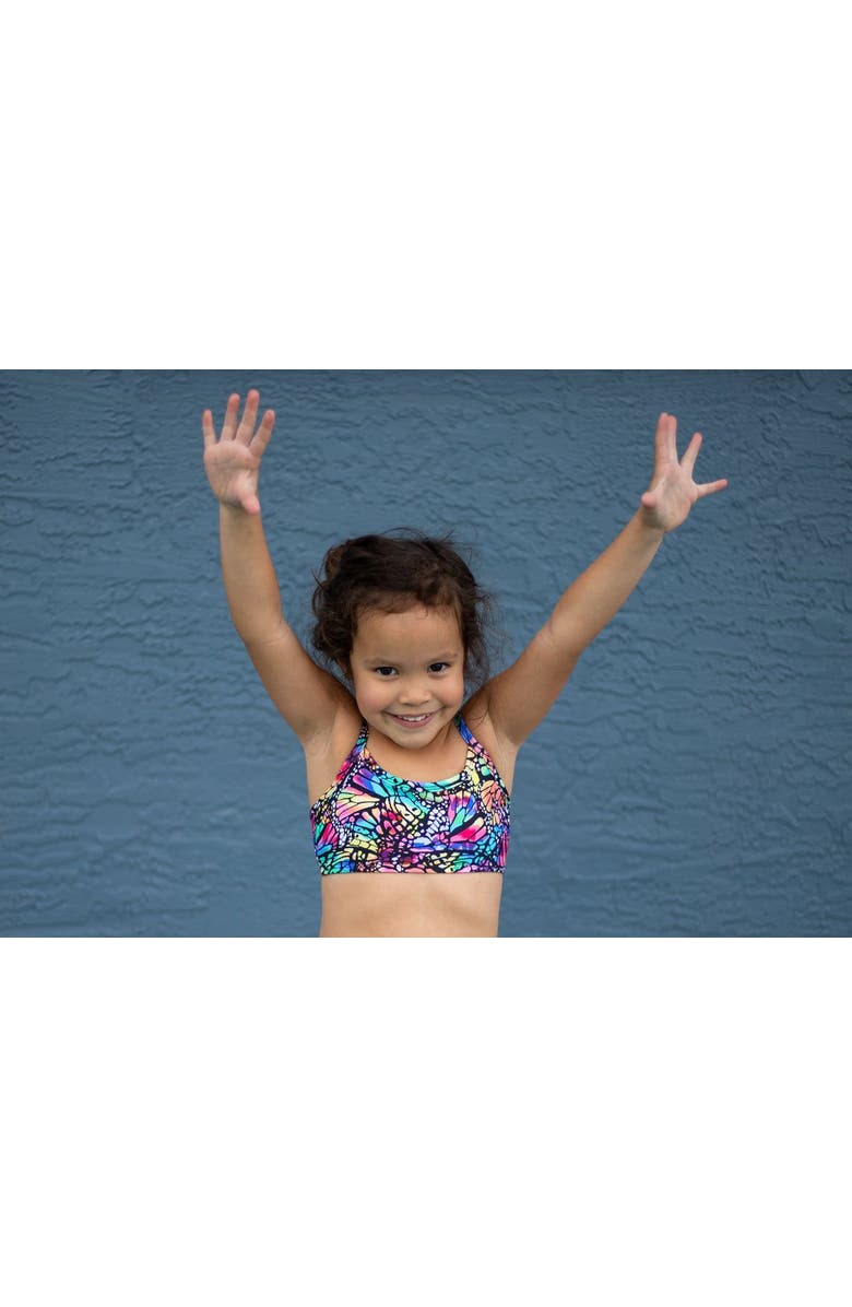 CITY THREADS Girls UPF 50+ Bikini Swim Top, Alternate, color, Black