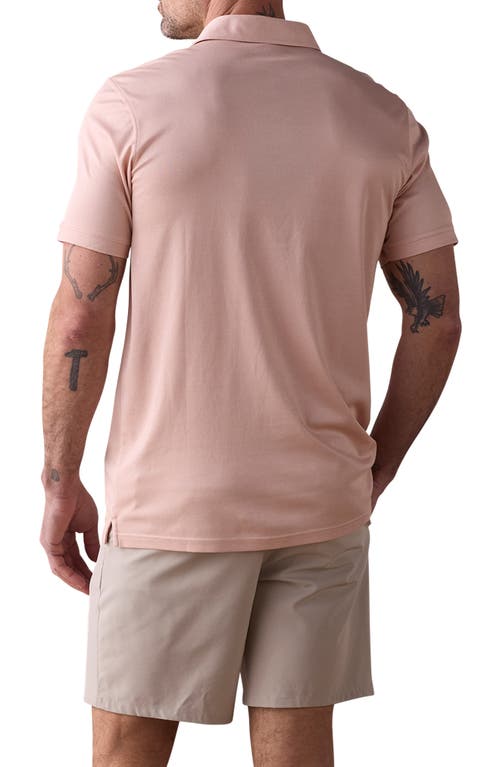 The Normal Brand Performance Piqué Polo In Dusty Rose